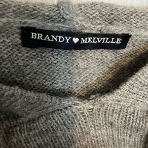 Brandy Melville grey hooded sweater
